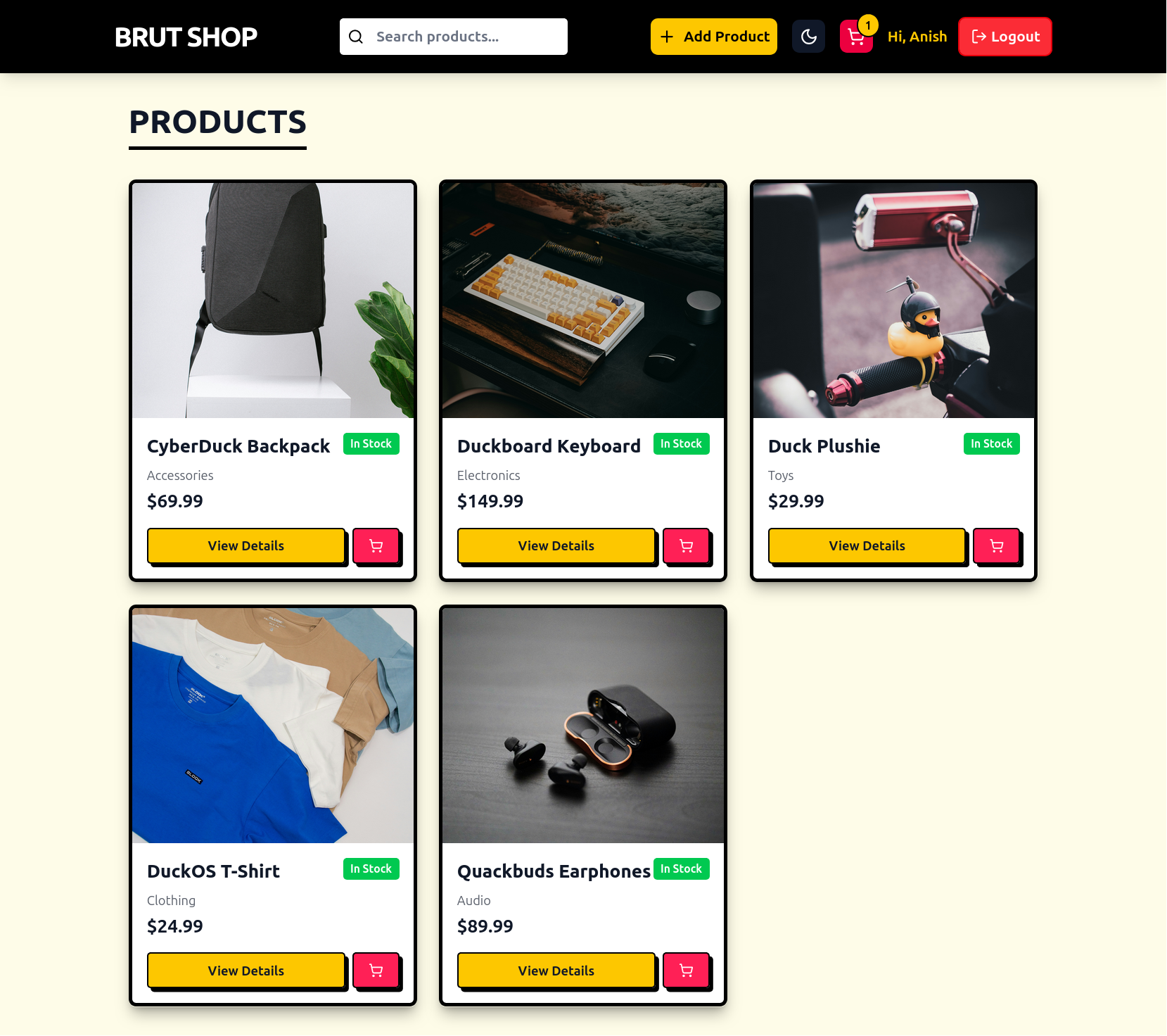 Brutshop - E-commerce Platform
